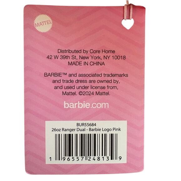 New Barbie Logo Pink Water Bottle 26 Oz. - Picture 4 of 4